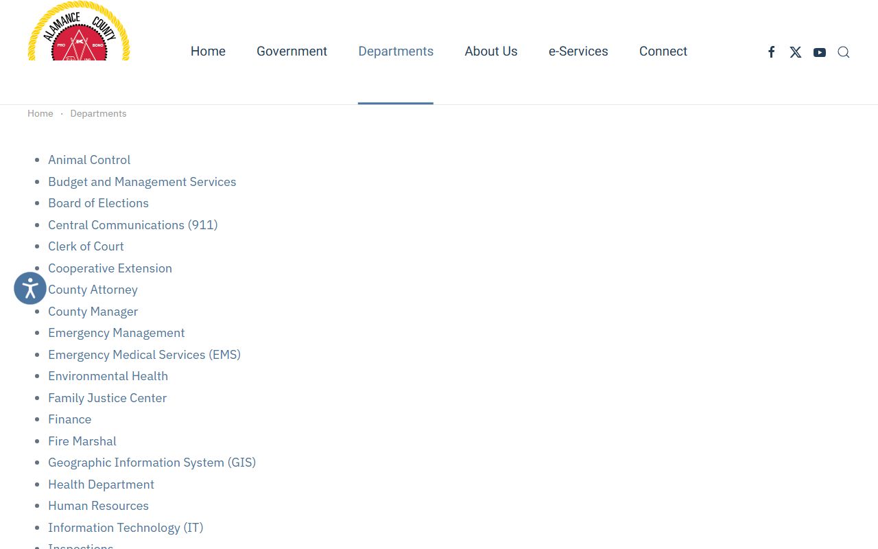 Alamance County Clerk of Superior Court office for family court records