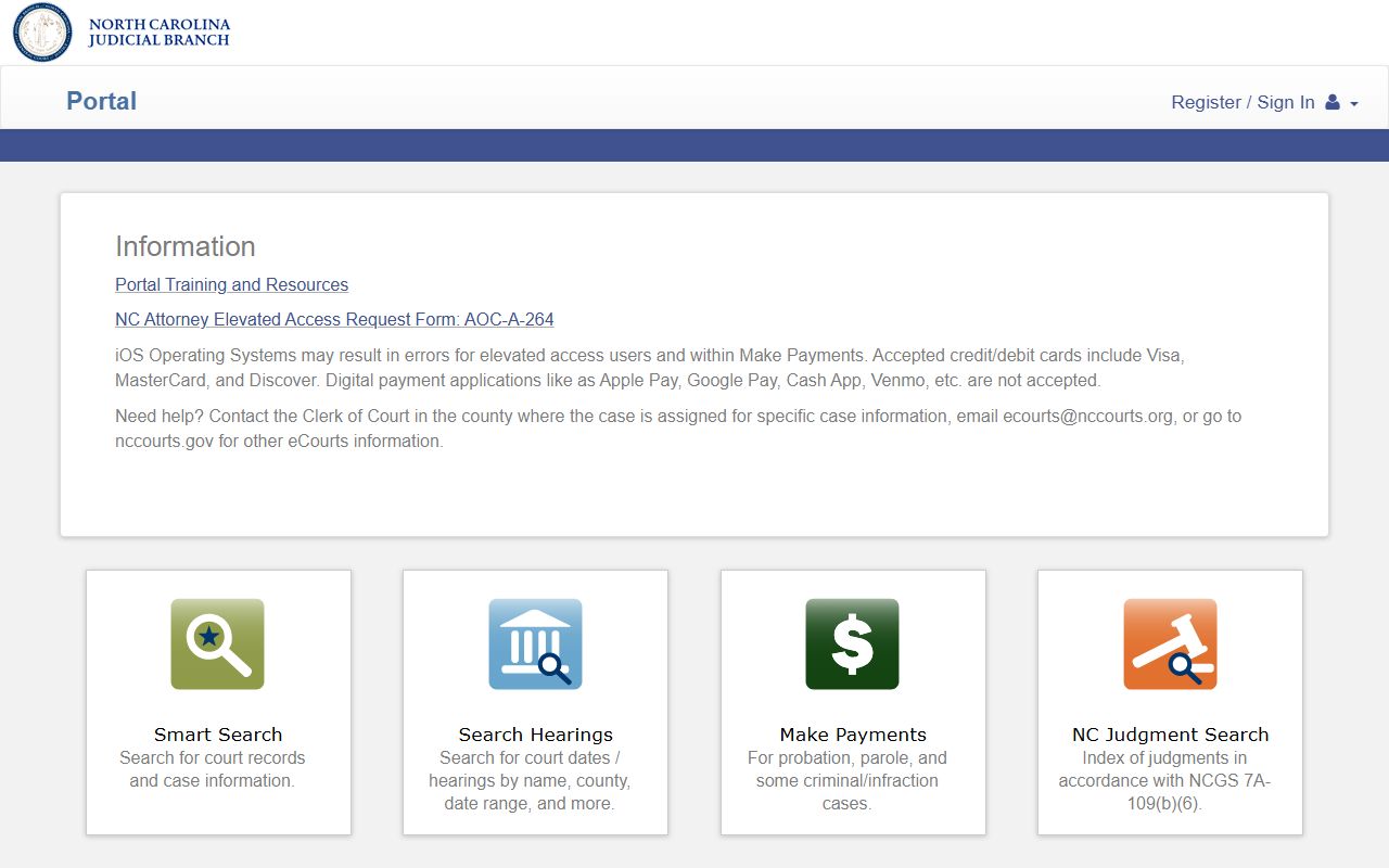 Alleghany County eCourts portal for family court records